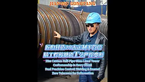 28m Custom Half-Pipe Glass Lined Column